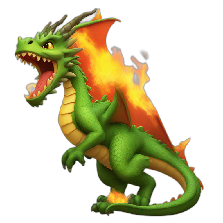 Dragon breathing fire emoji