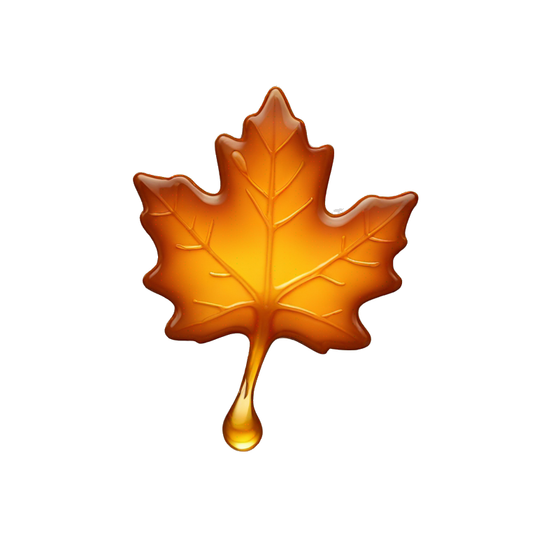 dripping maple leaf syrup emoji
