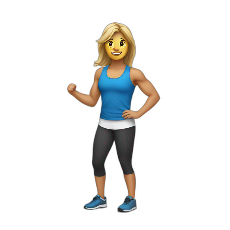 student in fitness emoji