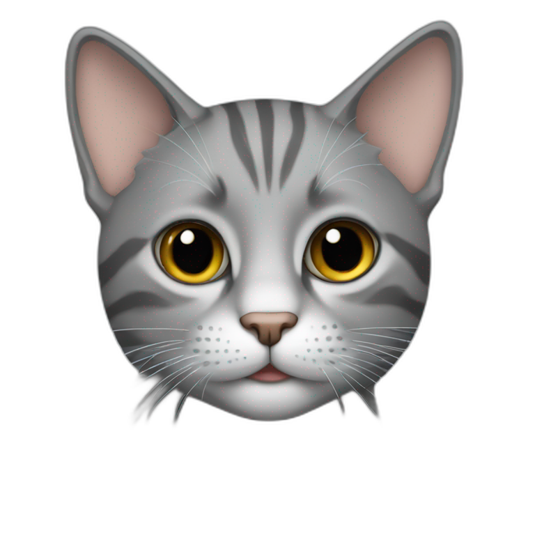 Cat grey  emoji