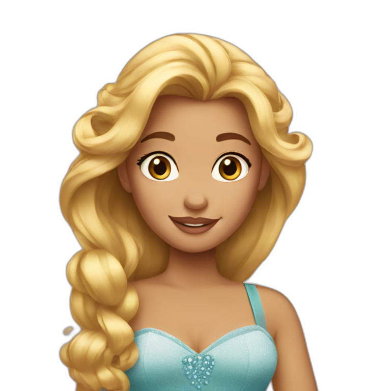 disney princess golden hair emoji