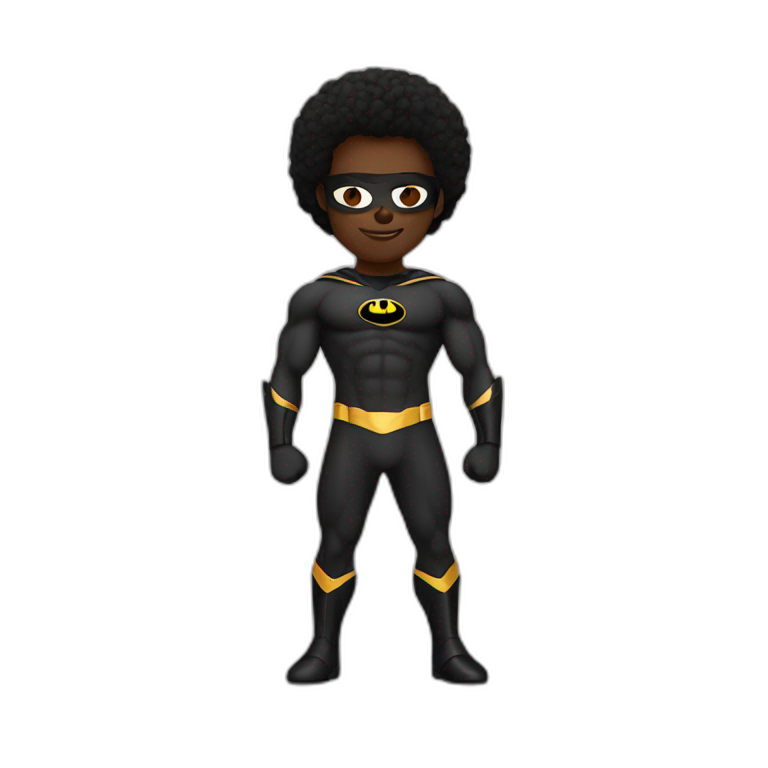 black super hero emoji