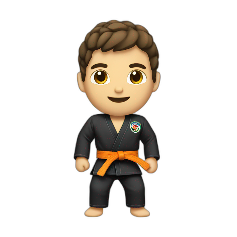Brazilian jiu-jitsu black belt emoji