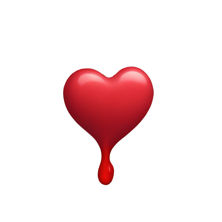 simple red bleeding heart emoji
