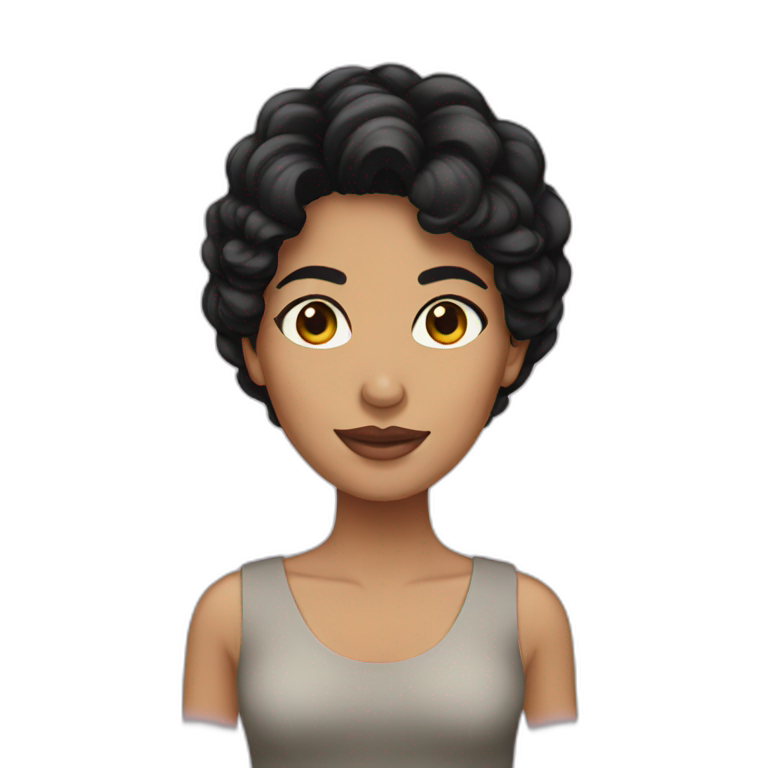 woman spanish black haired emoji