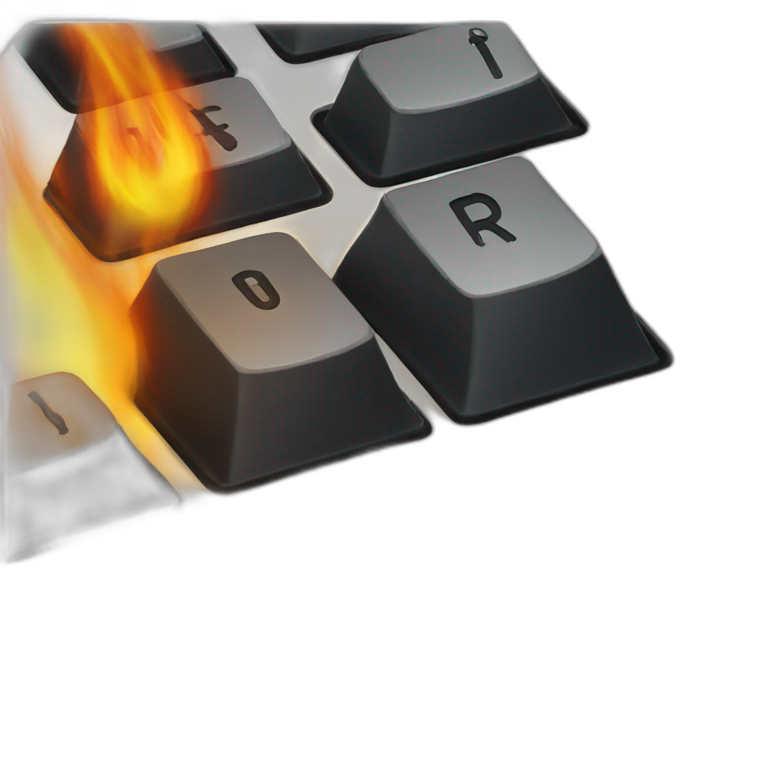 keyboard on fire emoji