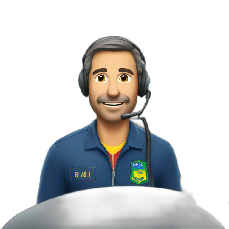 Brazilian coach called Pablo Marçal inside a helicopter giving orders to the pilot emoji