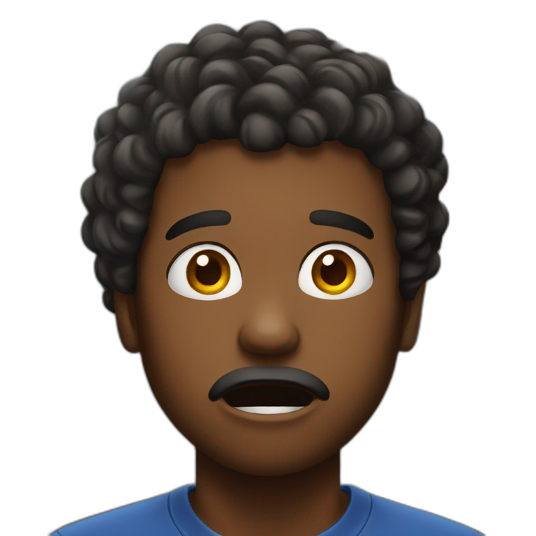 Black dude shocked emoji