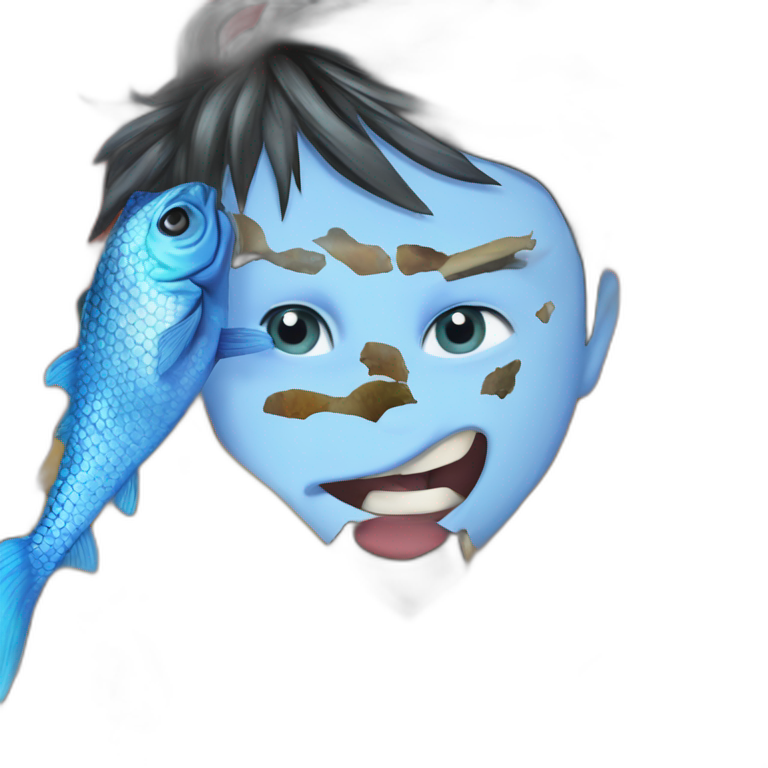 "fish boy with sharp teeth" emoji