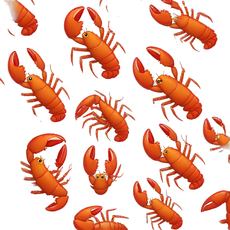 Lobsters holding claws emoji