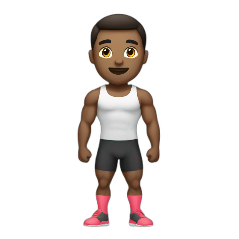 man light tone weightlifter emoji