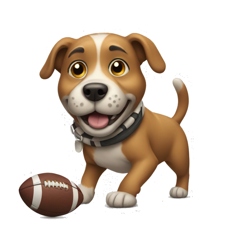 Dog playing football  emoji