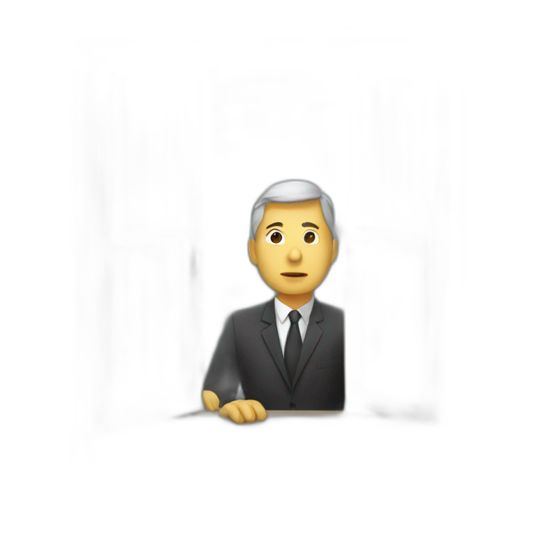 Government official looking out the window emoji