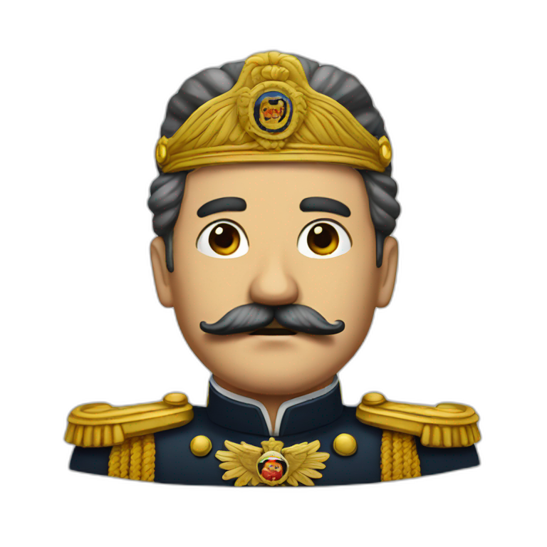 Dictator with mustache emoji