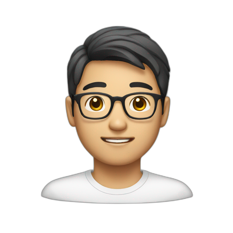 25 year old Asian male with glasses emoji