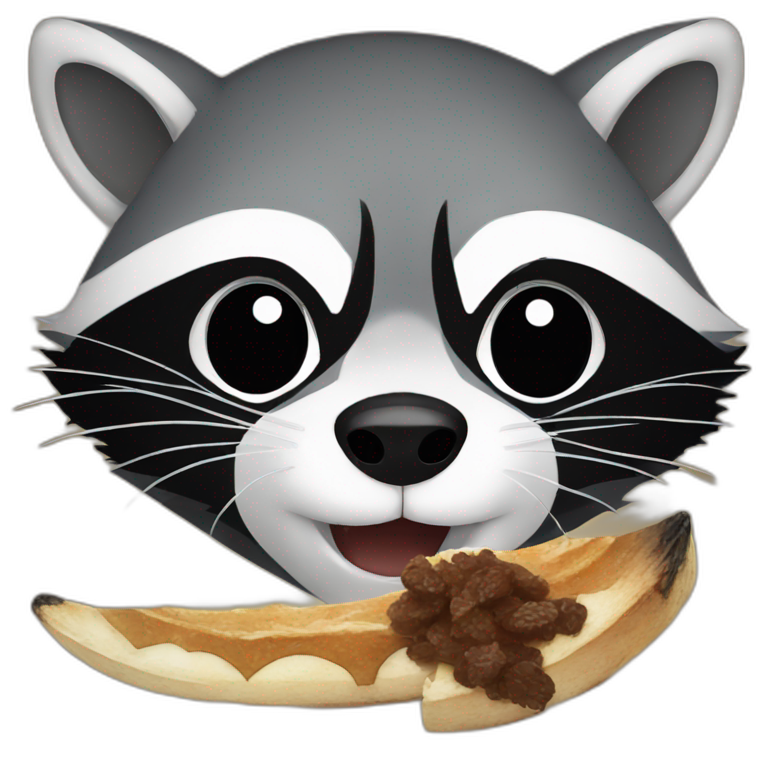 Raccoon eat raccoon emoji