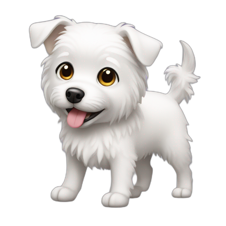 White small dog emoji