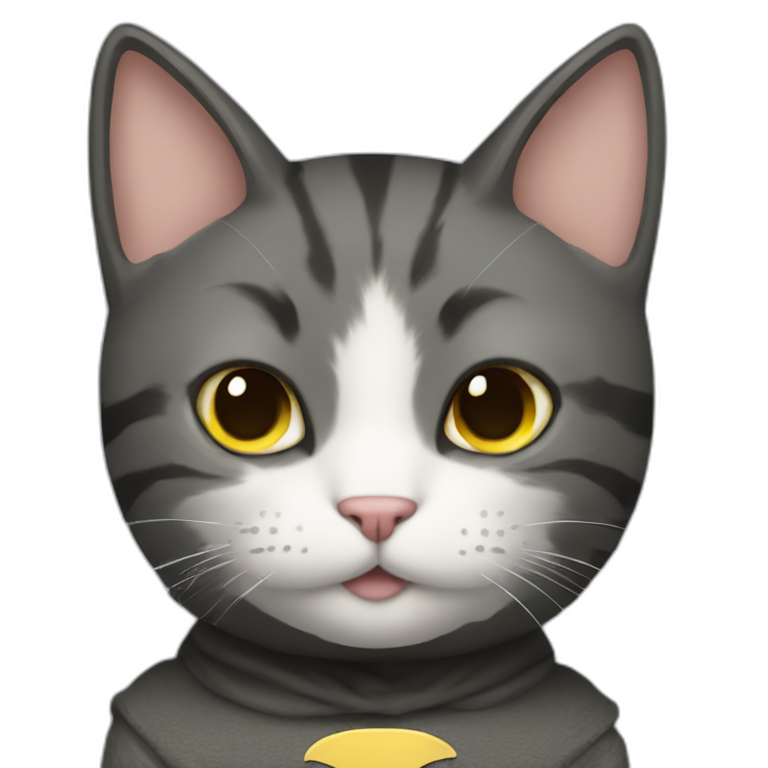 cat that looks like batman emoji