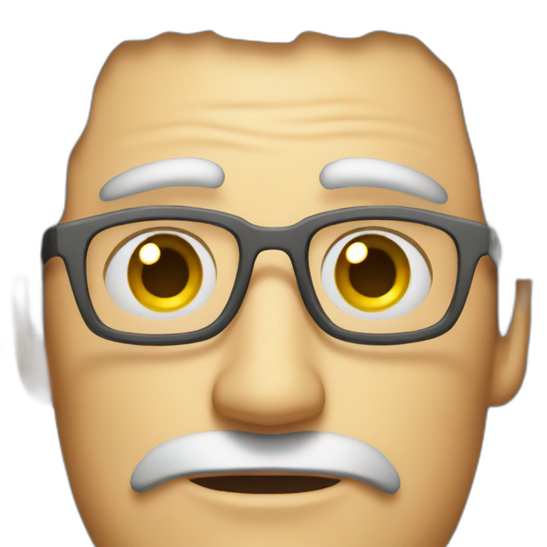 One eyed Middle aged man emoji