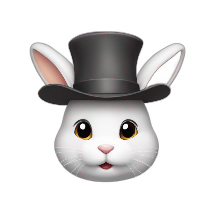 Bunny in hat emoji