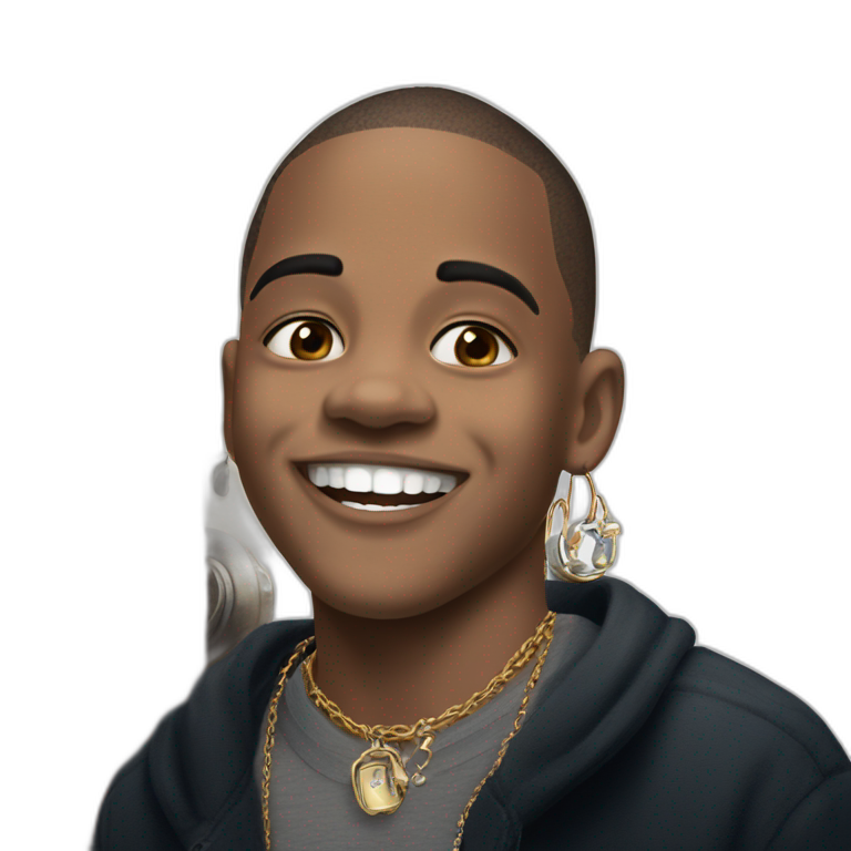 happy boy with earrings emoji