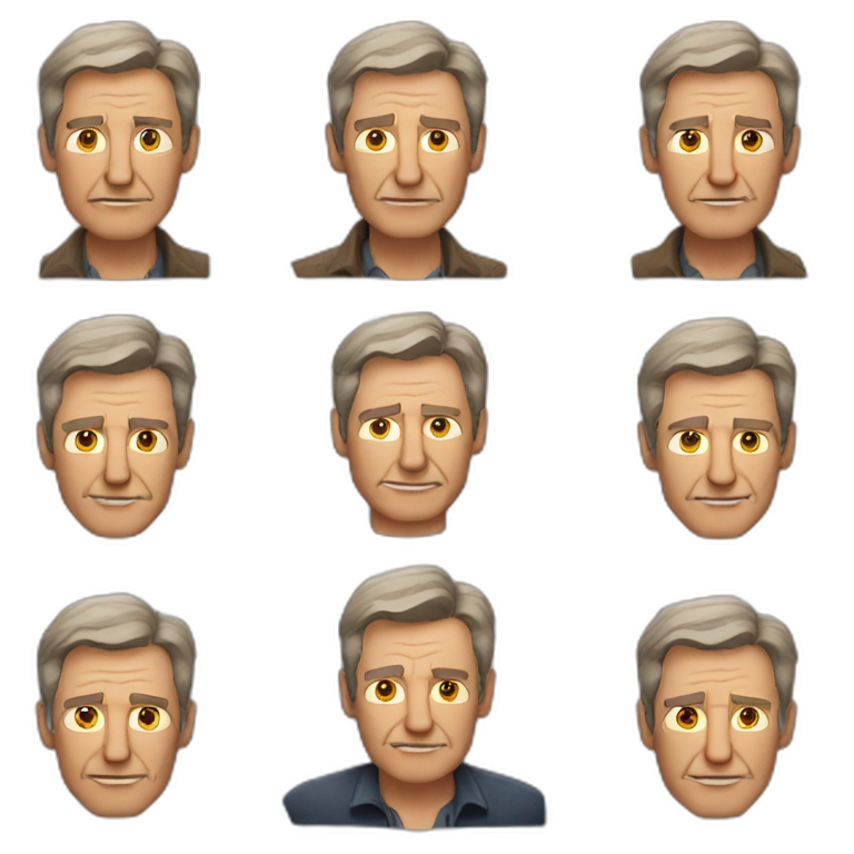 Harrison ford without moustache emoji