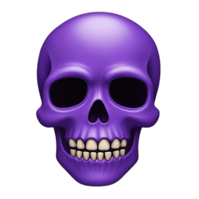 Purple skull emoji