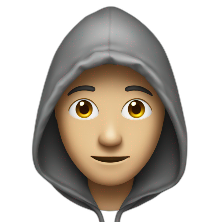 Hacker with a hood emoji
