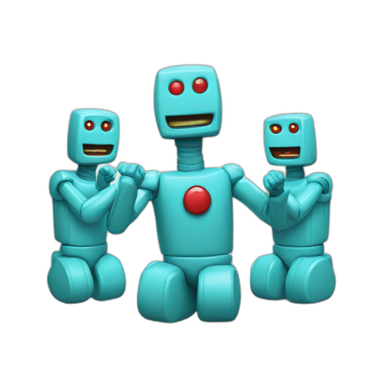 Rock-em, sock-em robots emoji