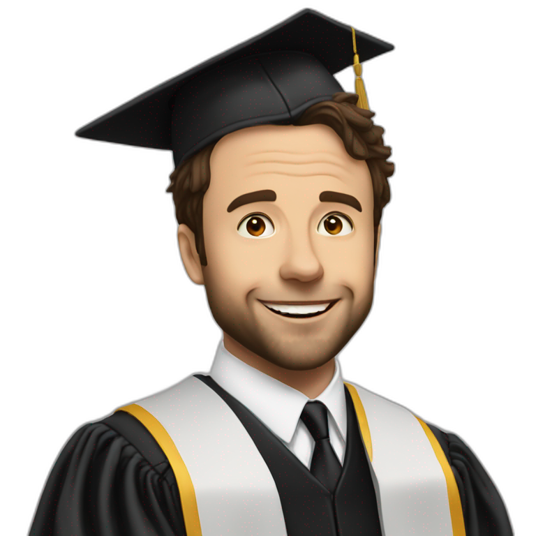 Charlie Day graduating from law school emoji
