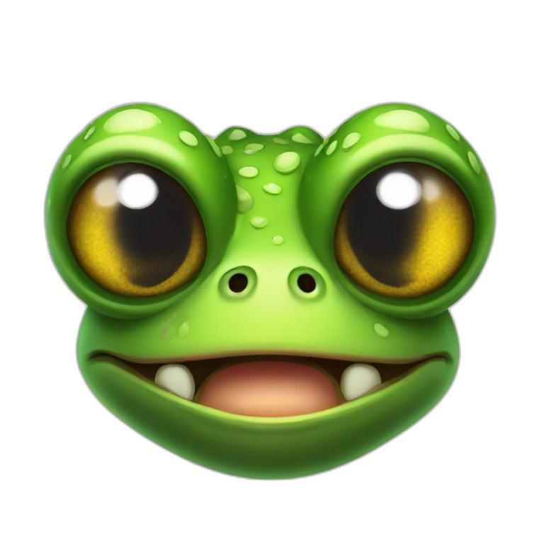 angry frog with glowing eyes emoji
