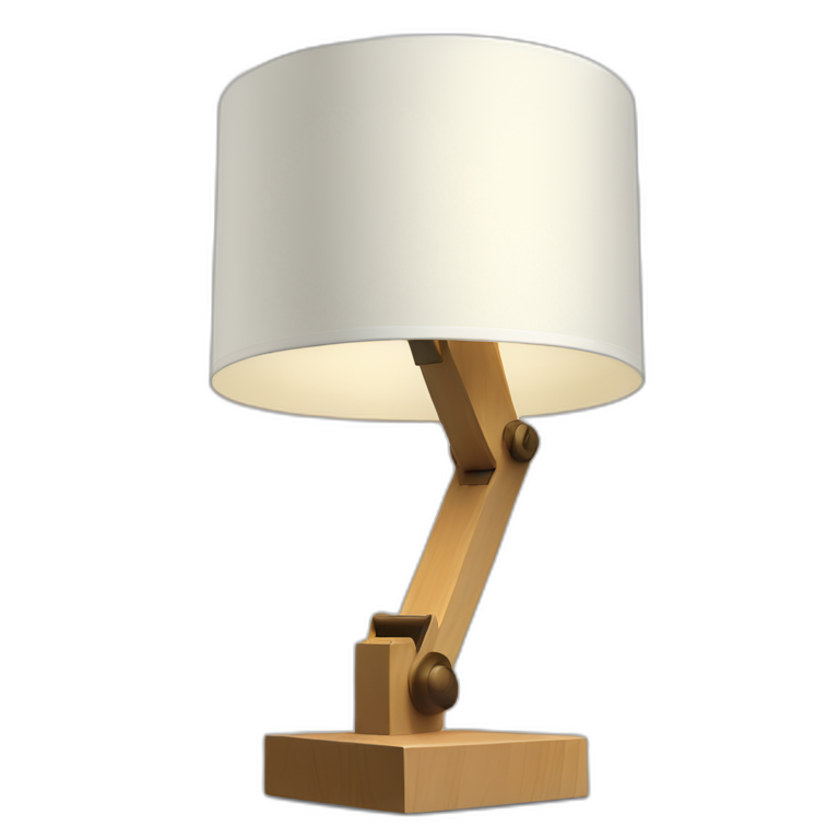 white-wood-desk lamp modern emoji