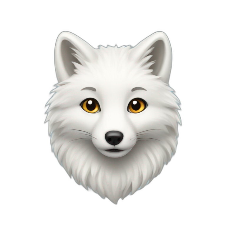 white artic fox emoji