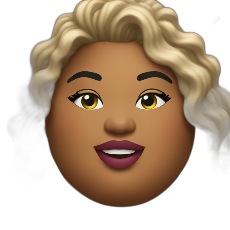 Fat Lizzo partying emoji