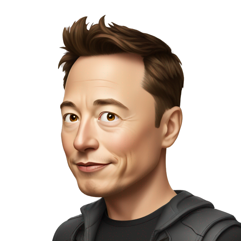Elon musk with a iPhone 15 emoji