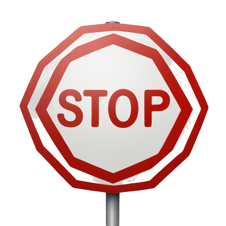 stop sign with the word Stop in white emoji