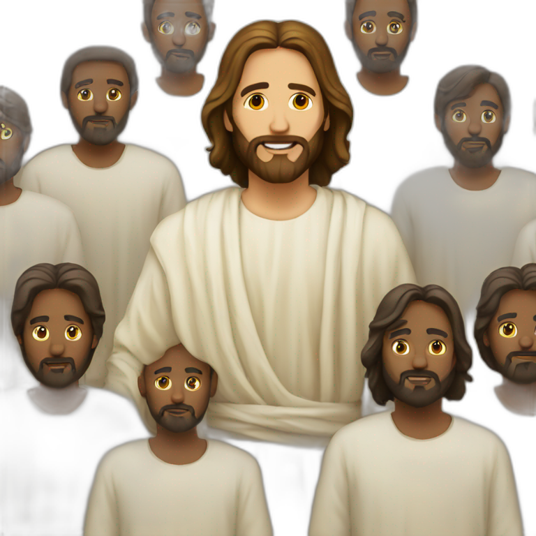 jesus and him disciples emoji