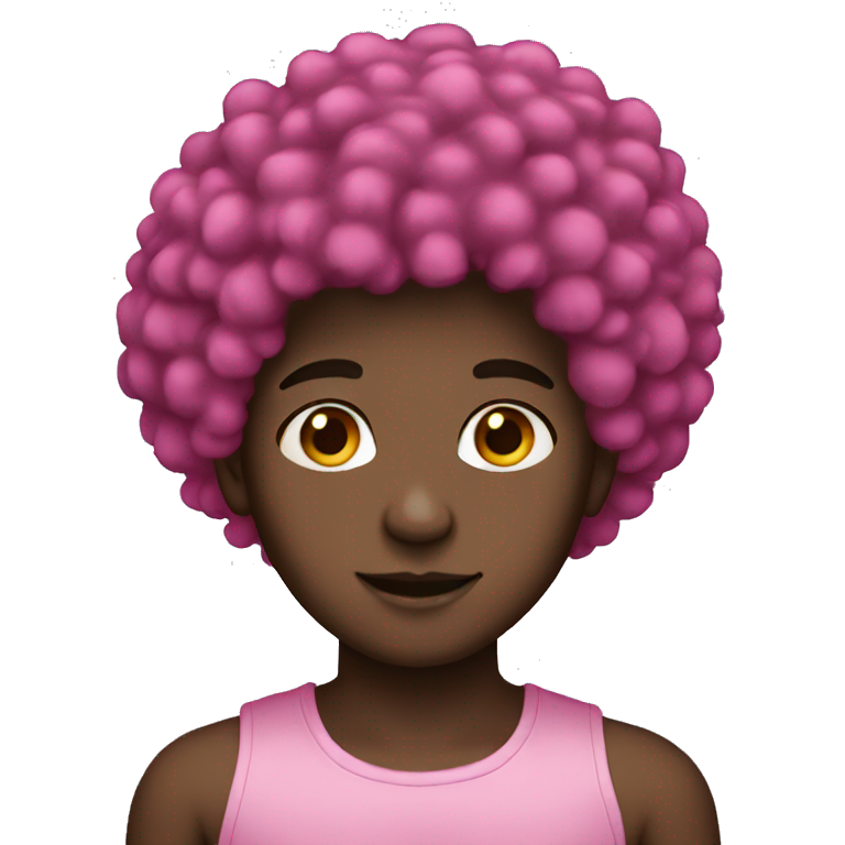 boy, afro hair, dark pink hair emoji