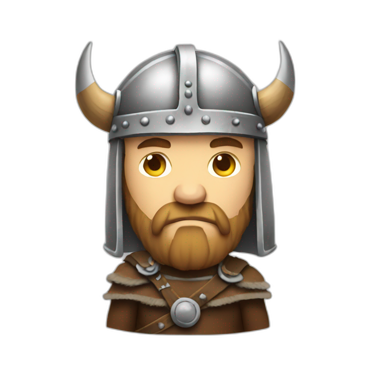Sad Viking scrolling on phone emoji