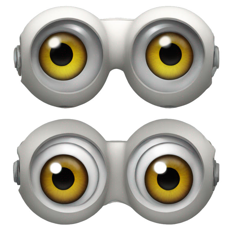 two robot eyes emoji