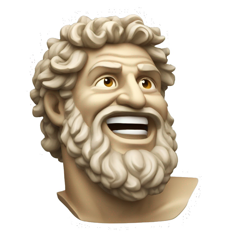 Ancient Greek King Odysseus Statue Laughing emoji