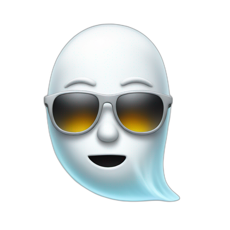 Ghost wearing sunglasses emoji
