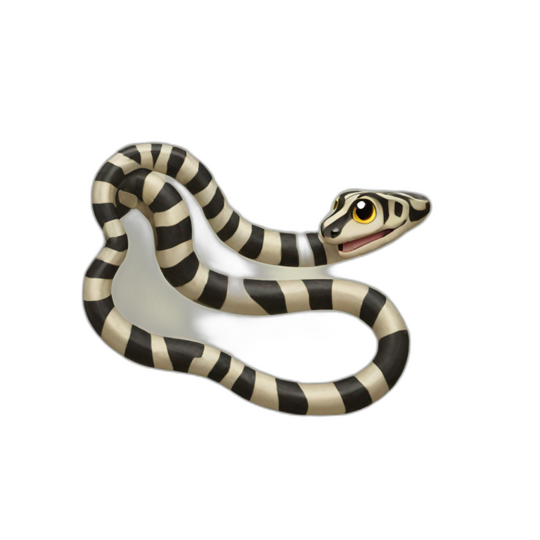 snake that looks like zebra emoji