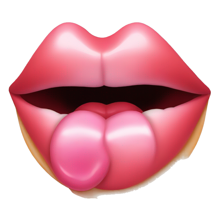 lips with tongue emoji