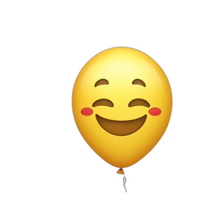 balloon with text happy emoji