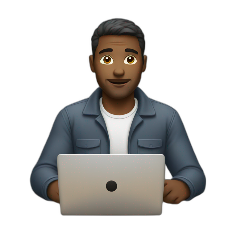 man working on a laptop emoji