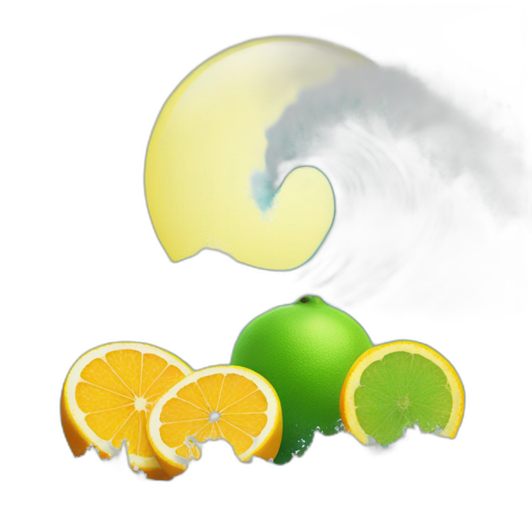 wave and citrus emoji