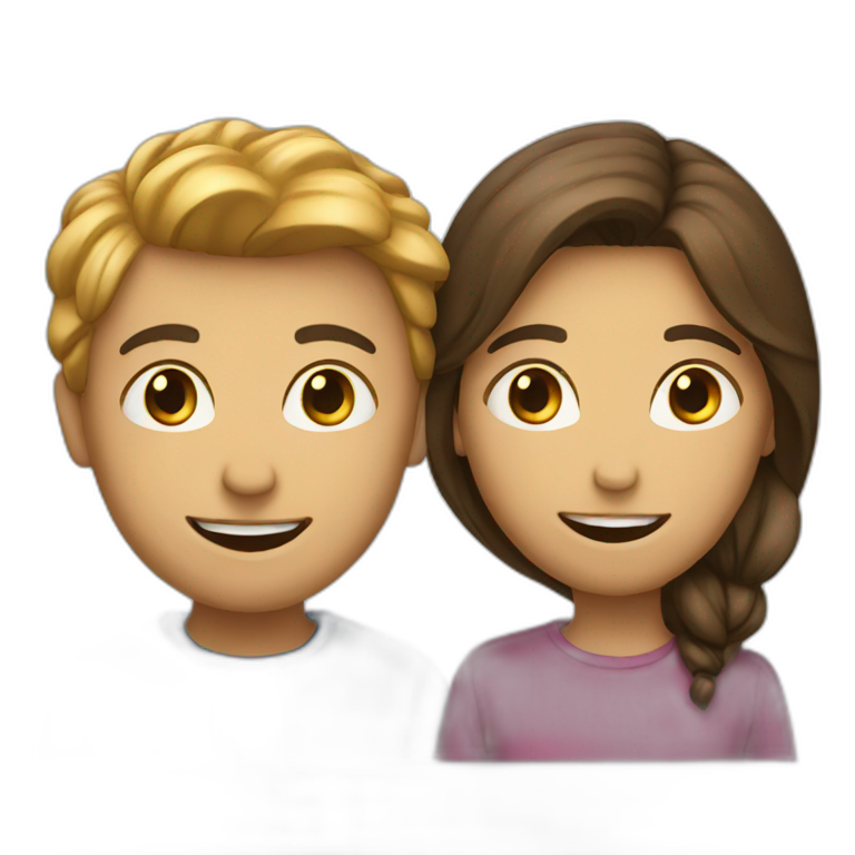 Two people talking face to face emoji