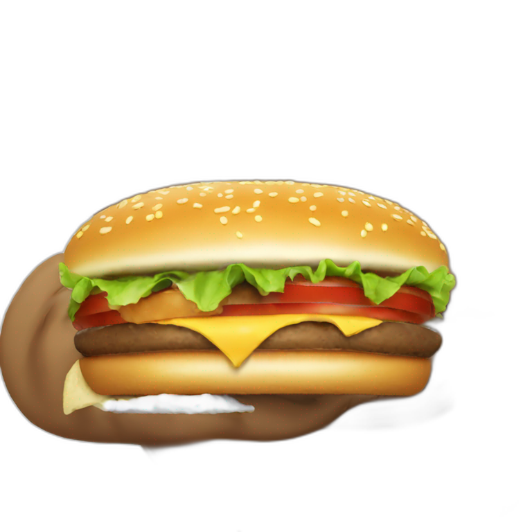 Chat qui mange un burger  emoji