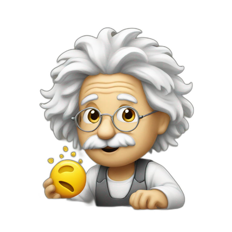 Einstein at work emoji
